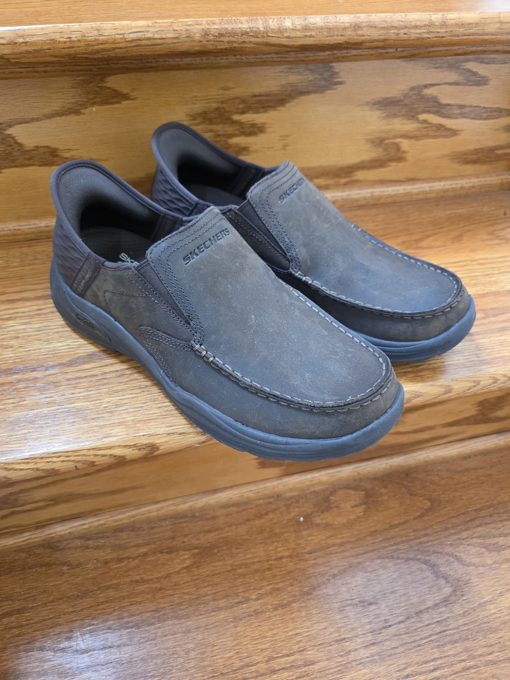 Skechers Men’s Dark Brown Slip-On Casual Loafers